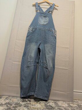 Chartou Baggy Denim Bib Baggy Barrel Y2K style Overalls Jeans XL